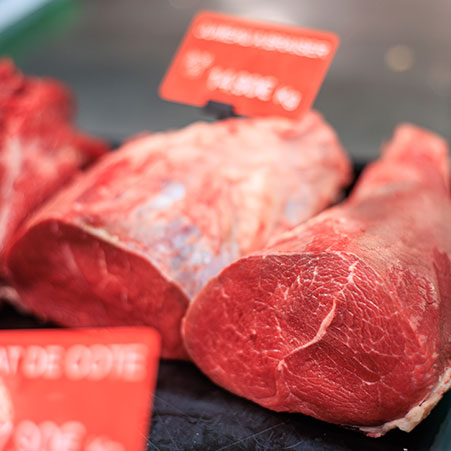Vente de viande rouge
